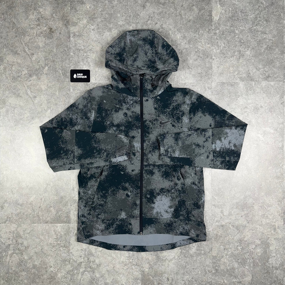 Nike Digital Unlimited Camo Windrunner Jacket Black & Black Camo Shorts Set